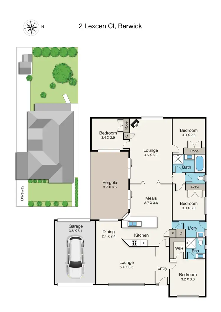 Floorplan of Homely house listing, 2 Lexcen Close, Berwick VIC 3806