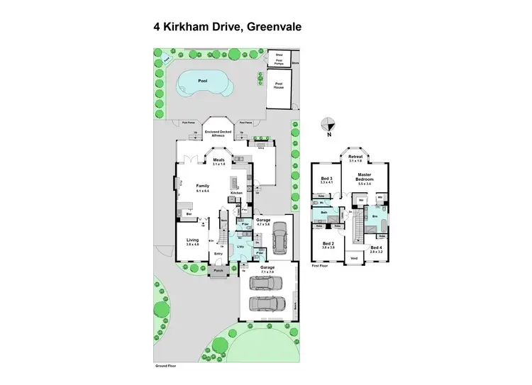 Floorplan of Homely house listing, 4 Kirkham Drive, Greenvale VIC 3059