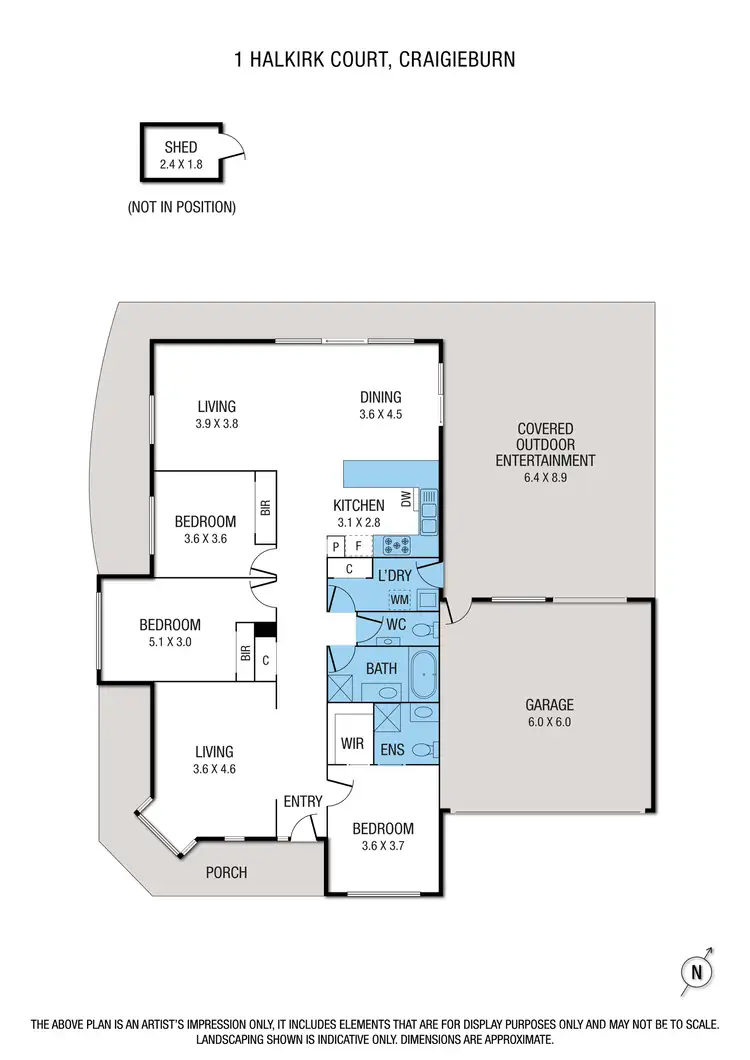 Floorplan of Homely house listing, 1 Halkirk Court, Craigieburn VIC 3064