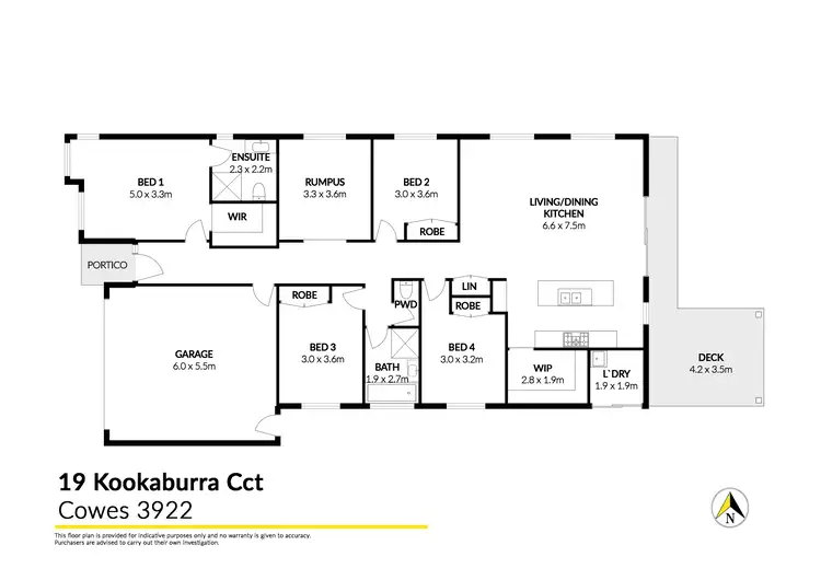 Floorplan of Homely house listing, 19 Kookaburra Circuit, Cowes VIC 3922