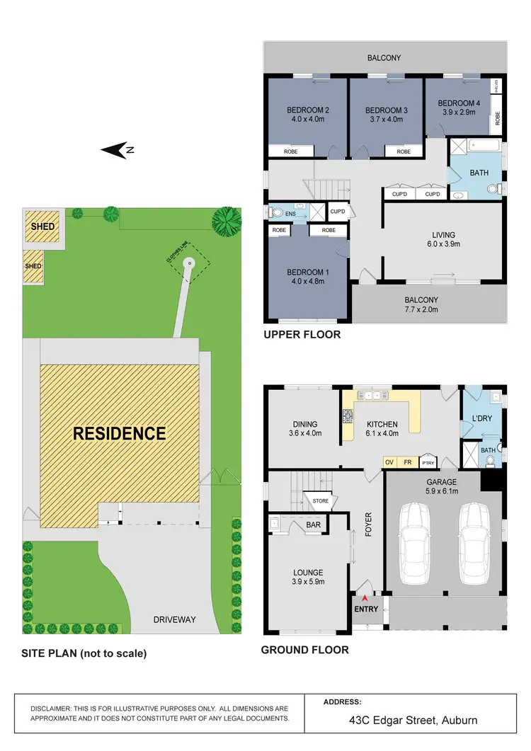 Floorplan of Homely house listing, 43C Edgar Street, Auburn NSW 2144