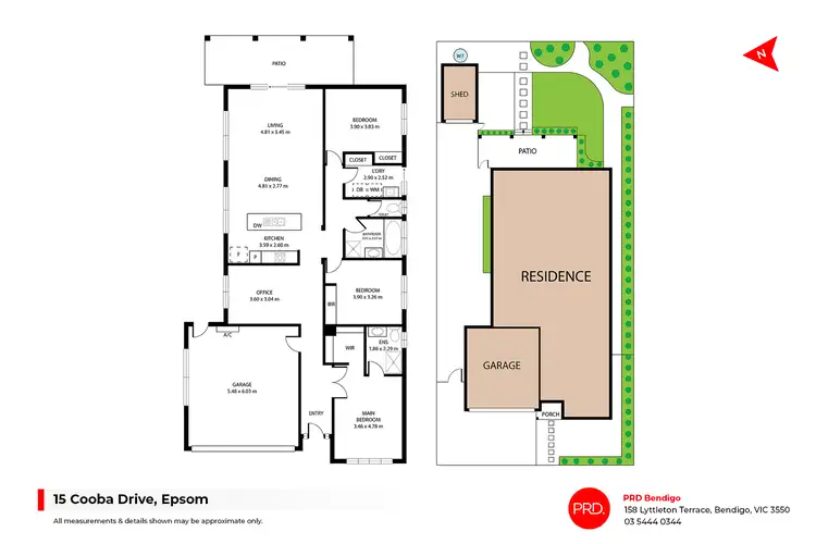 Floorplan of Homely house listing, 15 Cooba Drive, Epsom VIC 3551