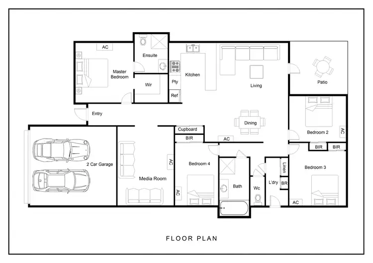 Floorplan of Homely house listing, 13 Chesham Drive, Kirwan QLD 4817
