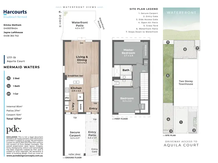 Floorplan of Homely townhouse listing, 1/17-19 Aquila Court, Mermaid Waters QLD 4218