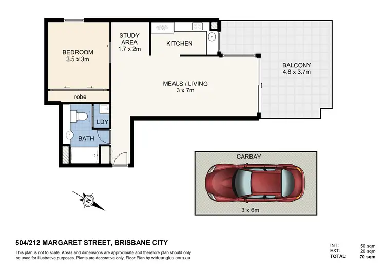 Floorplan of Homely unit listing, 504/212 Margaret Street, Brisbane City QLD 4000