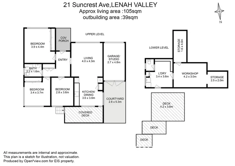 Floorplan of Homely house listing, 21 Suncrest Avenue, Lenah Valley TAS 7008