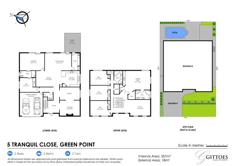 Floorplan of Homely house listing, 5 Tranquil Close, Green Point NSW 2251