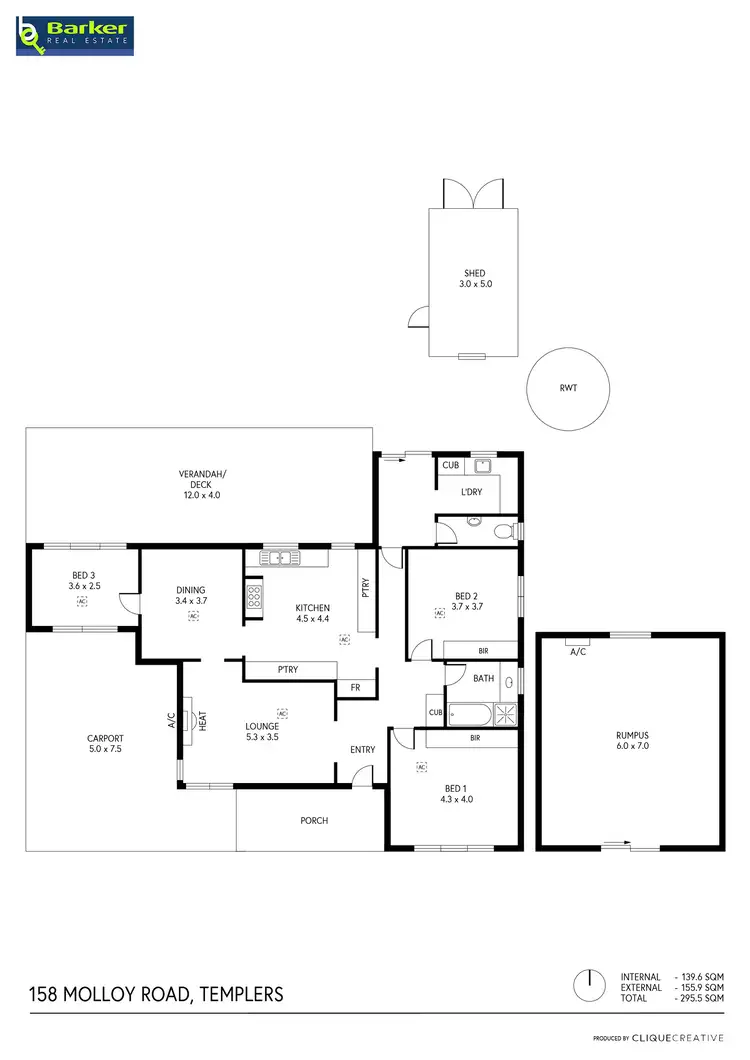 Floorplan of Homely rural property listing, 158 Molloy Road, Templers SA 5371