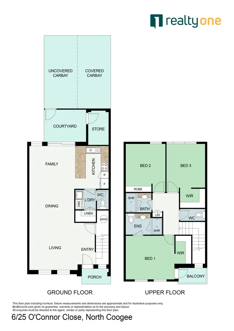 Floorplan of Homely townhouse listing, 6/25 O'Connor Close, North Coogee WA 6163
