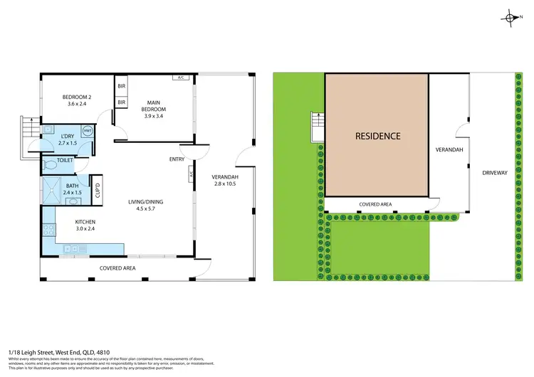 Floorplan of Homely house listing, 1/18 Leigh Street, West End QLD 4810
