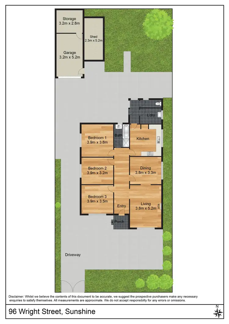 Floorplan of Homely house listing, 96 Wright Street, Sunshine VIC 3020
