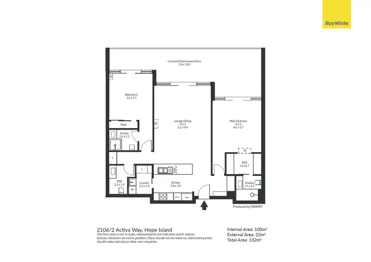 Floorplan of Homely apartment listing, 2106/2 Activa Way, Hope Island QLD 4212