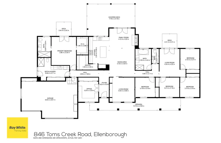 Floorplan of Homely rural property listing, 846 Toms Creek Road, Ellenborough NSW 2446