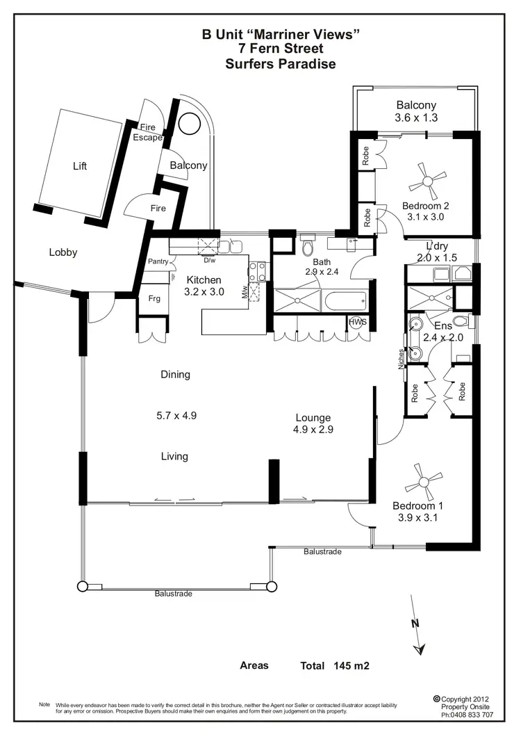 Floorplan of Homely unit listing, 5B/7 Fern Street, Surfers Paradise QLD 4217