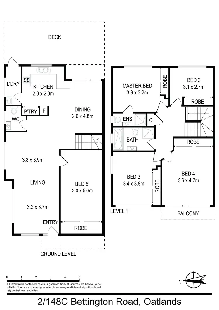 Floorplan of Homely semi-detached listing, 2/148c Bettington Rd, Oatlands NSW 2117