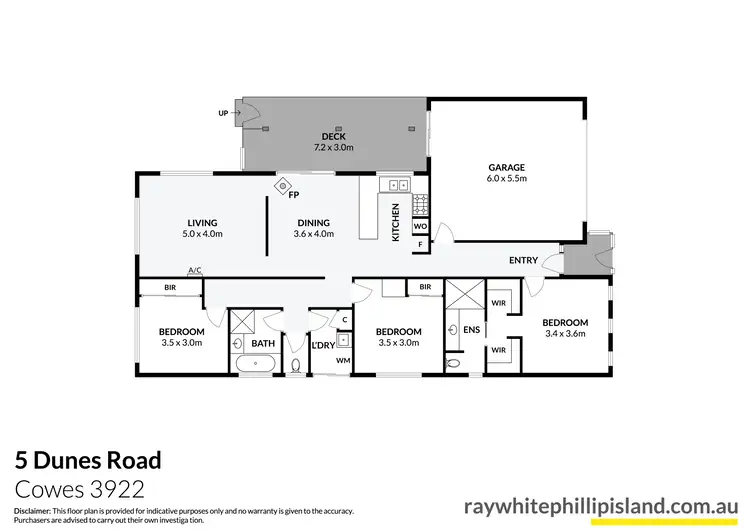 Floorplan of Homely house listing, 5 Dunes Road, Cowes VIC 3922