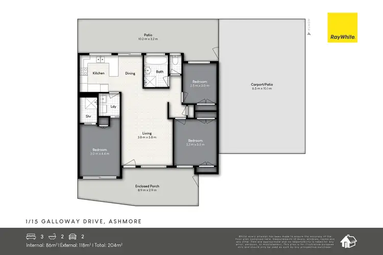 Floorplan of Homely house listing, 1/15 Galloway Drive, Ashmore QLD 4214