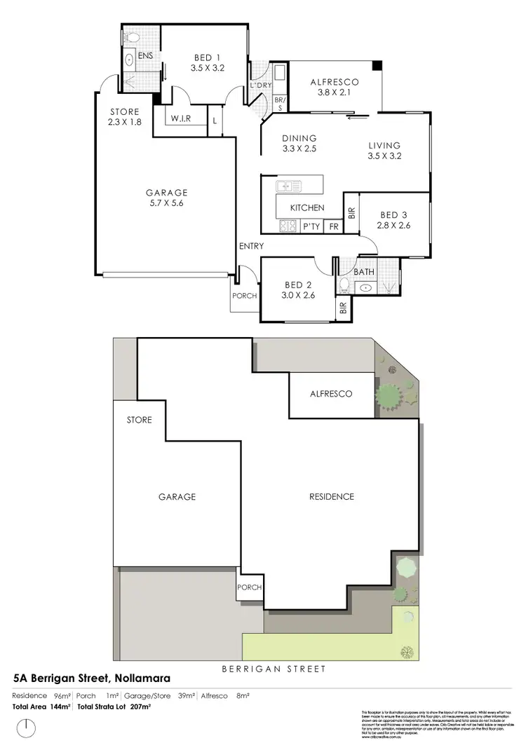 Floorplan of Homely villa listing, 5A Berrigan Street, Nollamara WA 6061