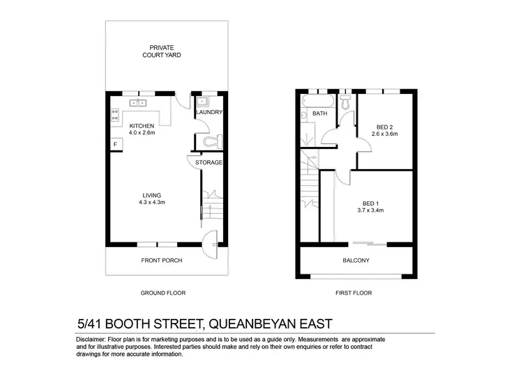 Floorplan of Homely townhouse listing, 5/41 Booth Street, Queanbeyan NSW 2620