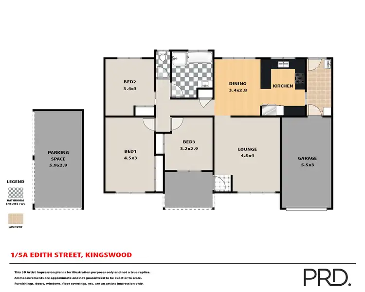 Floorplan of Homely villa listing, 1/5A Edith Street, Kingswood NSW 2747