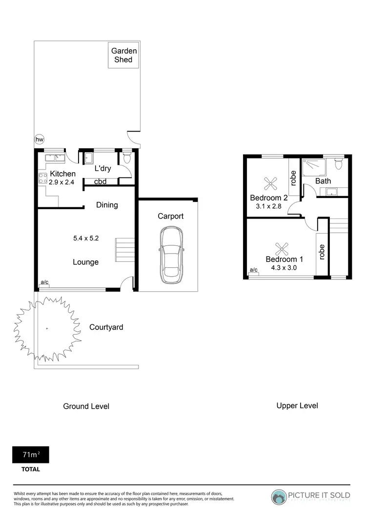 Floorplan of Homely townhouse listing, 15/285-287 Tapleys Hill Road, Seaton SA 5023