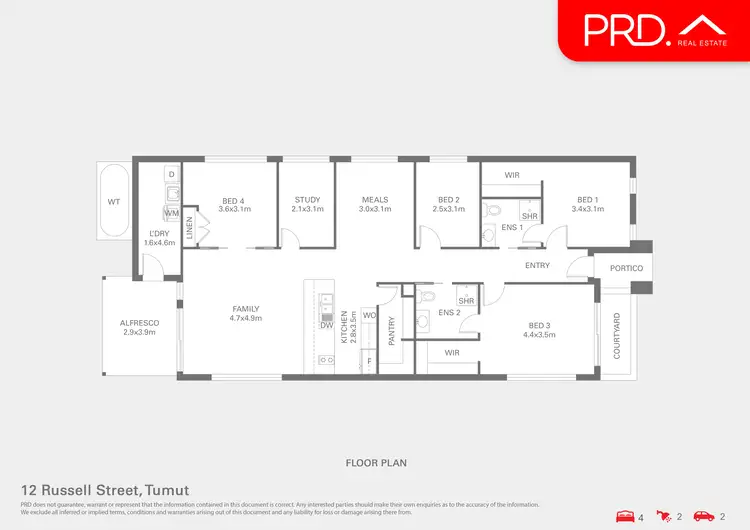 Floorplan of Homely house listing, 12 Russell Street, Tumut NSW 2720