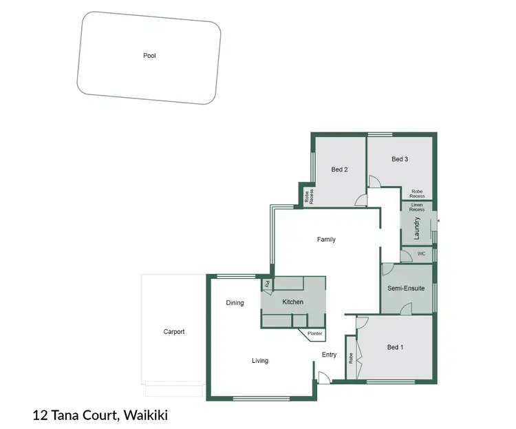 Floorplan of Homely house listing, 12 Tana Court, Waikiki WA 6169