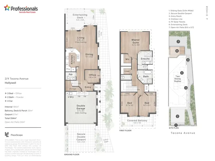 Floorplan of Homely townhouse listing, 2/4 Tecona Ave, Hollywell QLD 4216