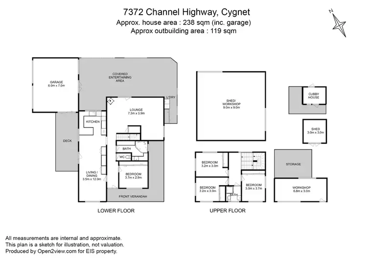 Floorplan of Homely house listing, 7372 Channel Highway, Cygnet TAS 7112