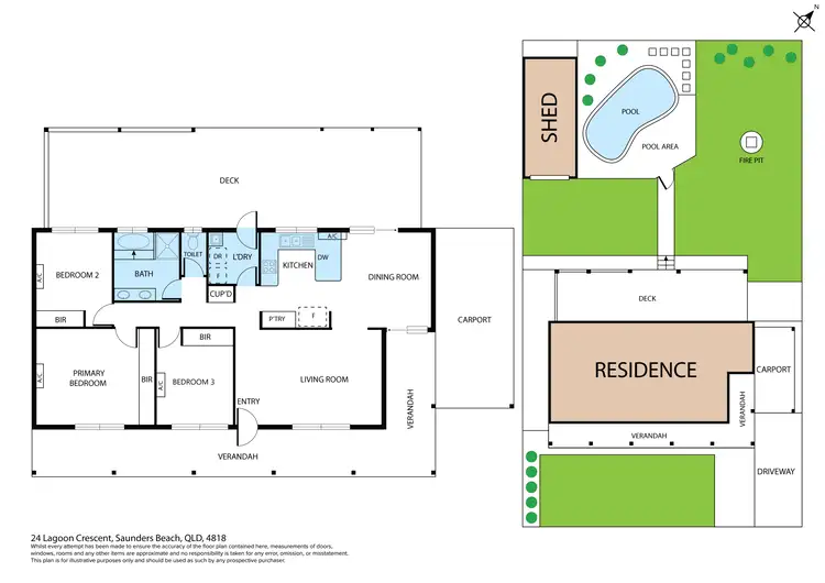 Floorplan of Homely house listing, 24 Lagoon Crescent, Saunders Beach QLD 4818