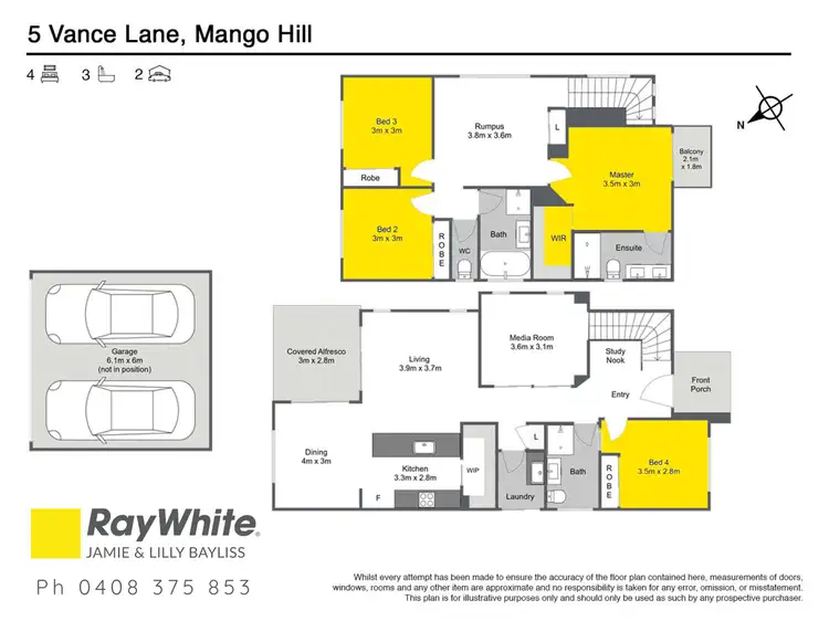 Floorplan of Homely house listing, 5 Vance Lane, Mango Hill QLD 4509