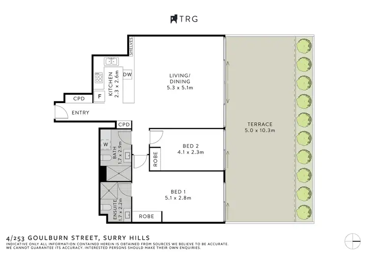 Floorplan of Homely apartment listing, 4/253 Goulburn Street, Surry Hills NSW 2010