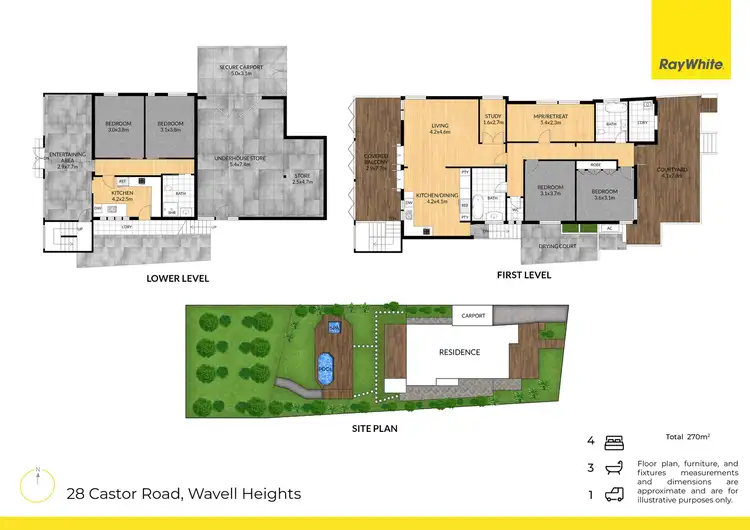 Floorplan of Homely house listing, 28 Castor Road, Wavell Heights QLD 4012