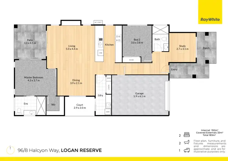 Floorplan of Homely retirement listing, 96/8 Halycon Way, Logan Reserve QLD 4133