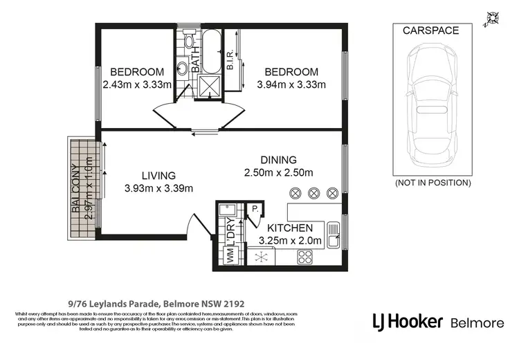 Floorplan of Homely apartment listing, 9/76 Leylands Parade, Belmore NSW 2192