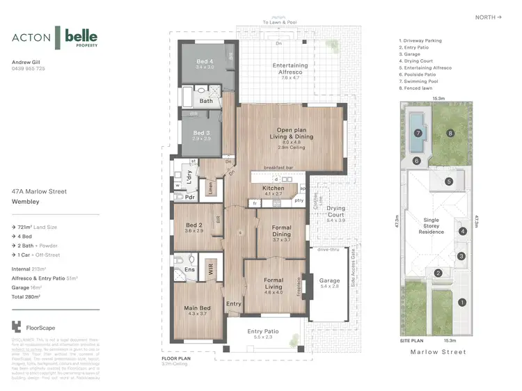 Floorplan of Homely house listing, 47A Marlow Street, Wembley WA 6014