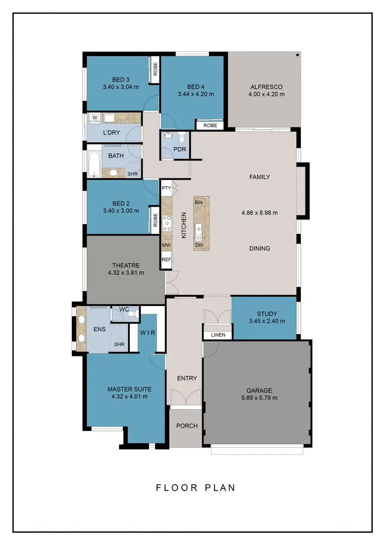 Floorplan of Homely house listing, 6 Bellas Circuit, Piara Waters WA 6112