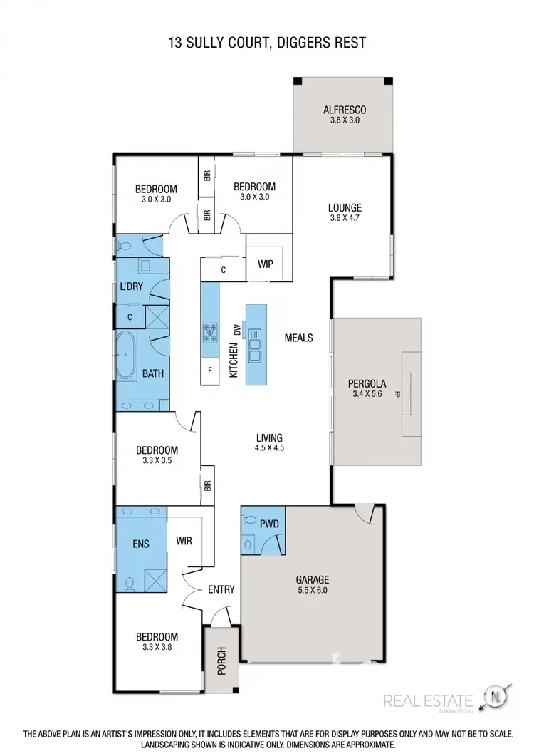 Floorplan of Homely house listing, 13 Sully Court, Diggers Rest VIC 3427