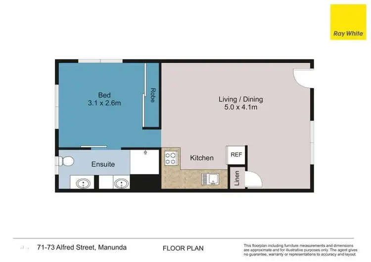 Floorplan of Homely unit listing, 3/71-73 Alfred Street, Manunda QLD 4870