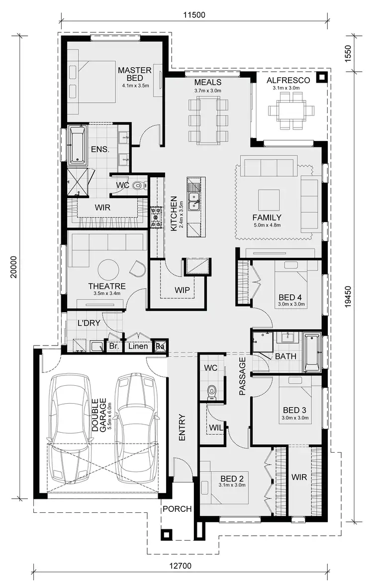 Floorplan of Homely house listing, 309 Juggler Grove Street - Kingbird, Botanic Ridge VIC 3977