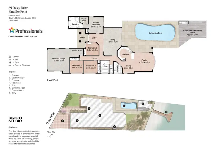 Floorplan of Homely house listing, 69 Oxley Drive, Paradise Point QLD 4216