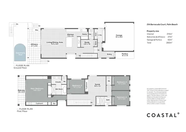 Floorplan of Homely house listing, 21A Barracuda Court, Palm Beach QLD 4221