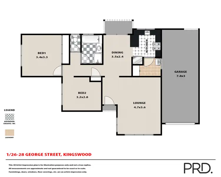 Floorplan of Homely villa listing, 1/26-28 George Street, Kingswood NSW 2747