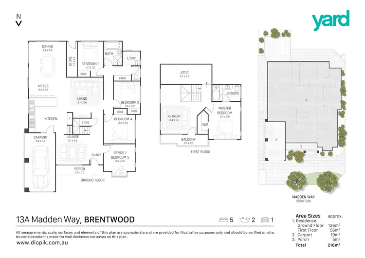 Floorplan of Homely house listing, 13A Madden Way, Brentwood WA 6153