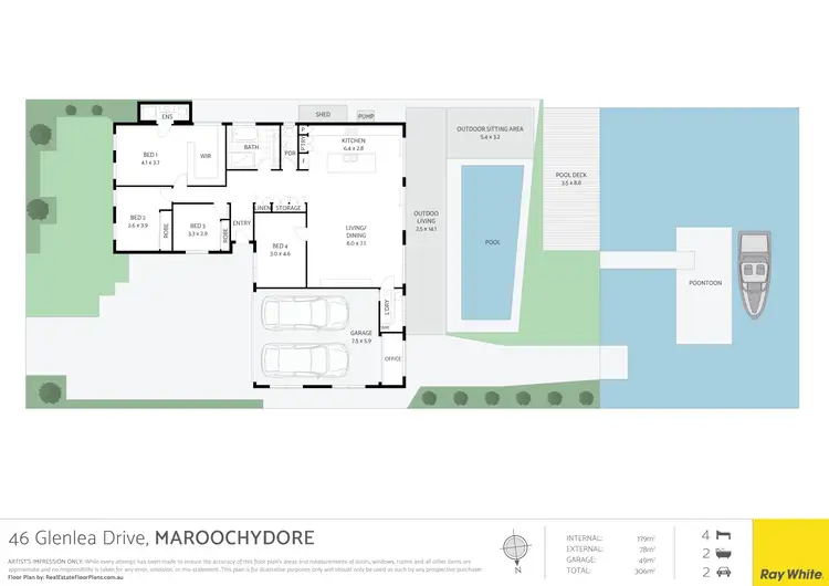 Floorplan of Homely house listing, 46 Glenlea Drive, Maroochydore QLD 4558