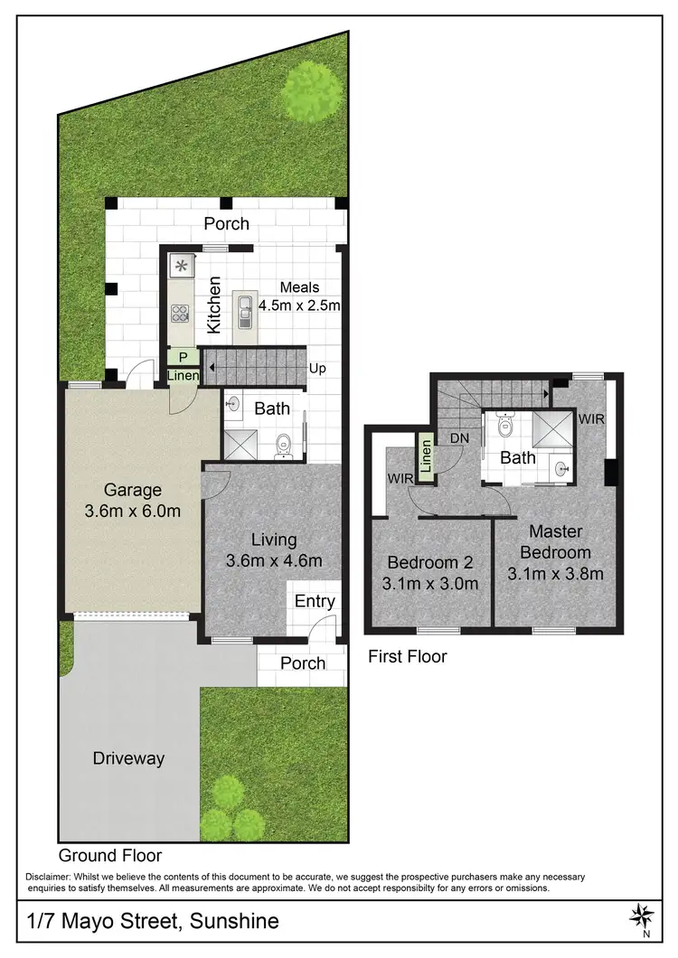 Floorplan of Homely townhouse listing, 1/7 Mayo Street, Sunshine VIC 3020