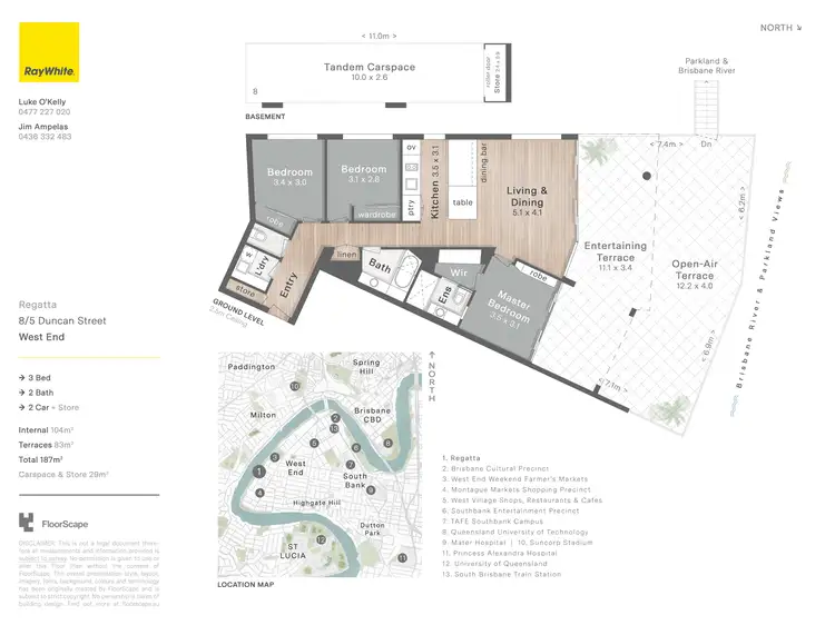 Floorplan of Homely apartment listing, 8/5 Duncan Street, West End QLD 4101