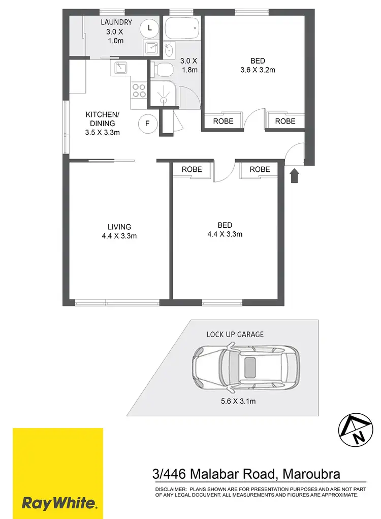 Floorplan of Homely apartment listing, 3/446 Malabar Road, Maroubra NSW 2035