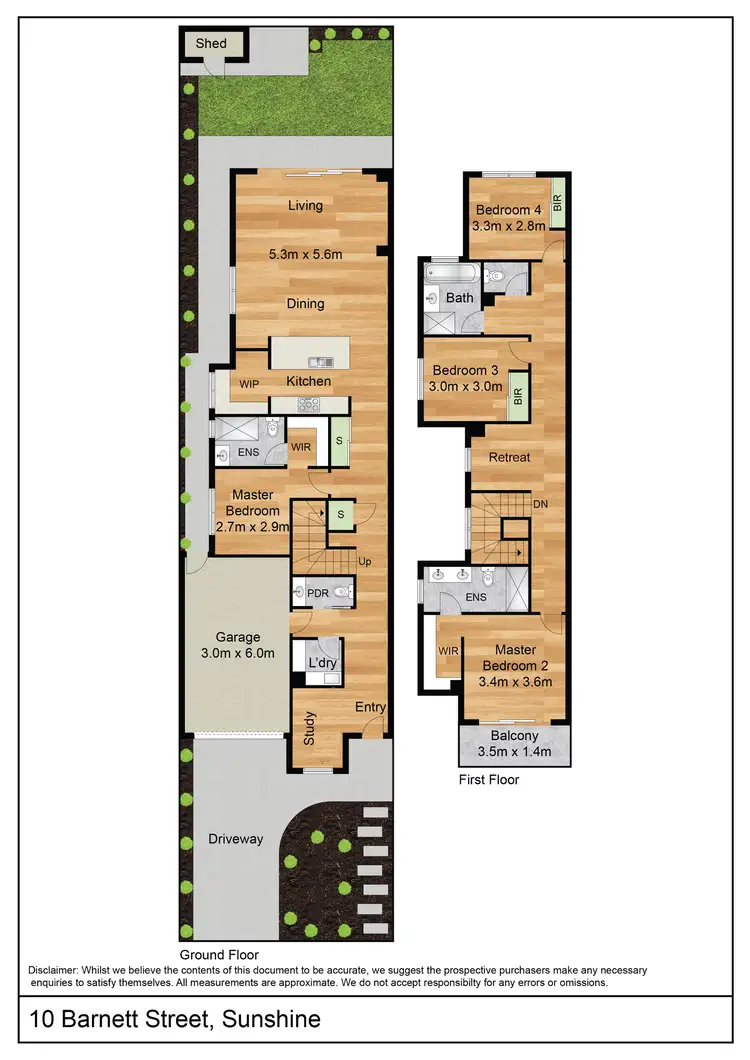 Floorplan of Homely townhouse listing, 10 Barnett Street, Sunshine VIC 3020