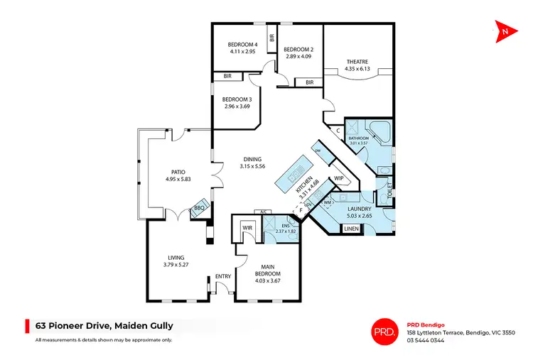 Floorplan of Homely house listing, 63 Pioneer Drive, Maiden Gully VIC 3551